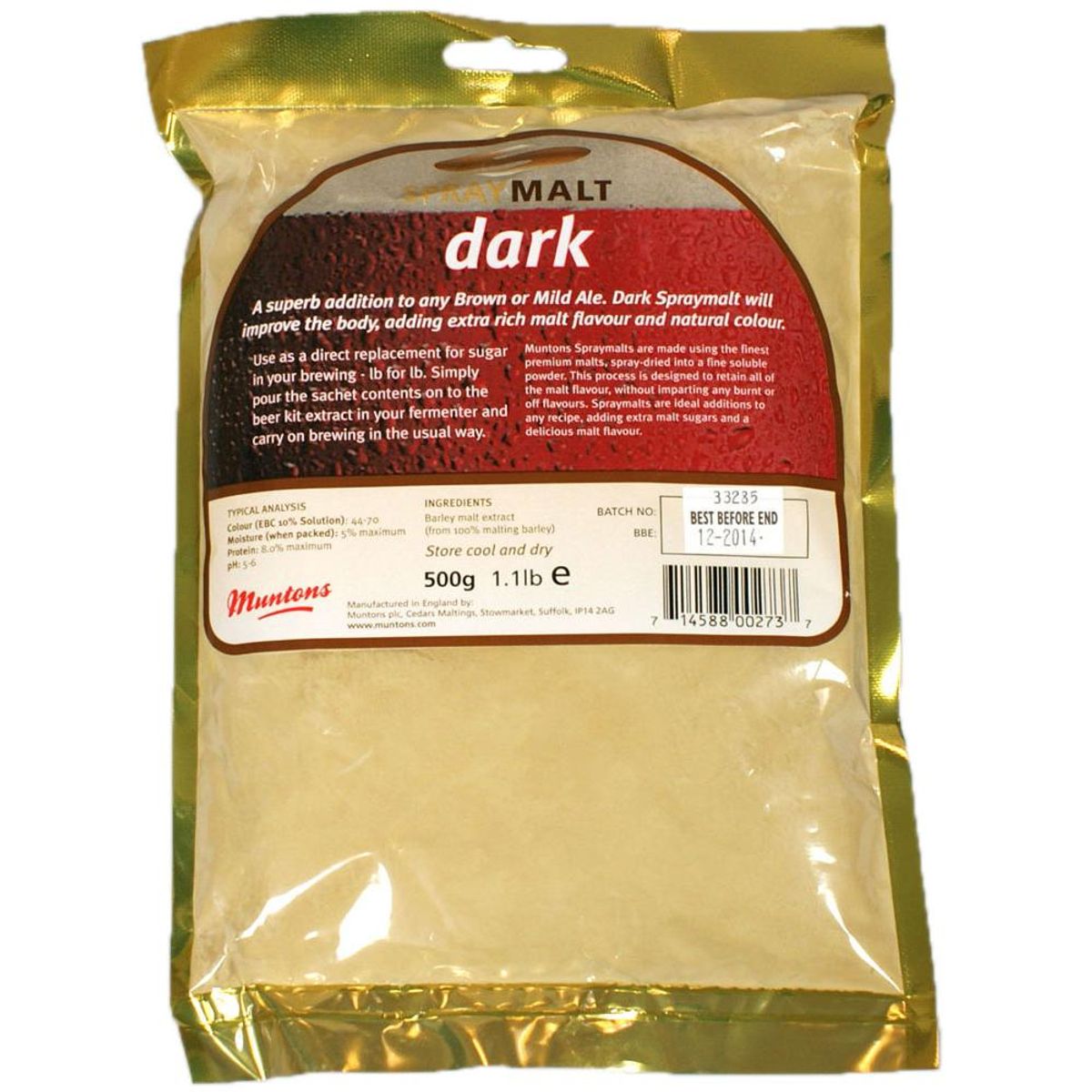  Spraymalt, mørk 500g