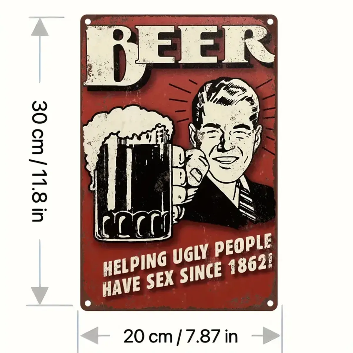 Tinnskilt, Beer helping people