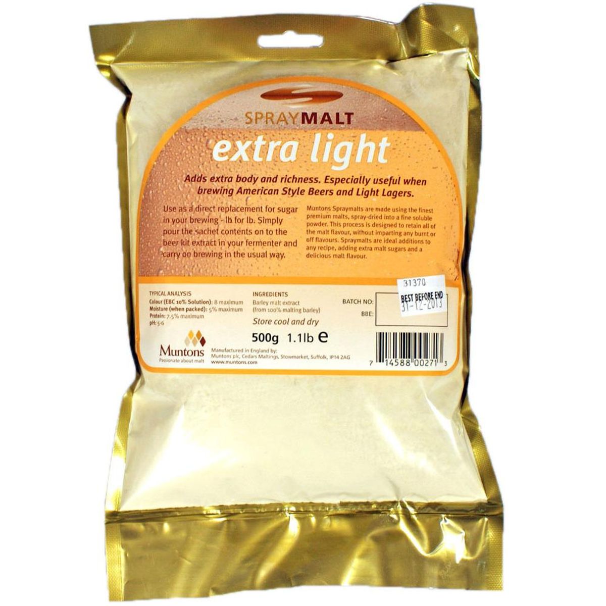 Spraymalt, ekstra lys 500g